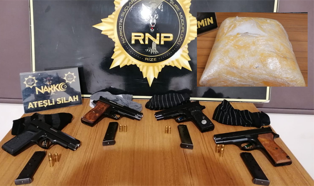 Rize'de durdurulan araçlarda suç üstü: 1 kişi tutuklandı