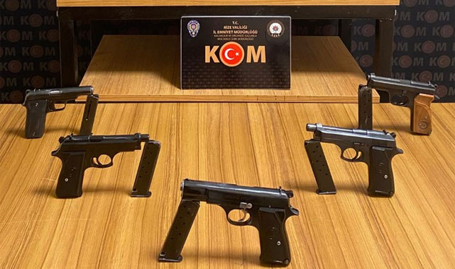 Rize'de silah kaçakçısı 2 kişi tutuklandı