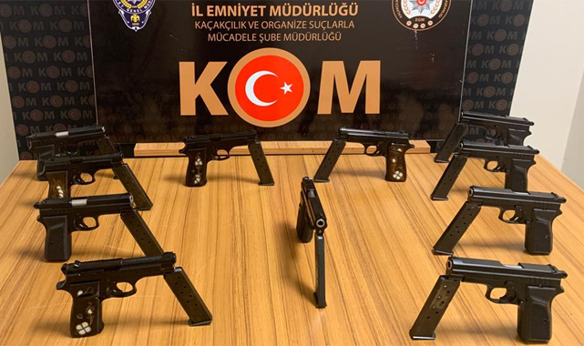 Rize'de 11 el yapımı tabancayla yakalanan kişi tutuklandı
