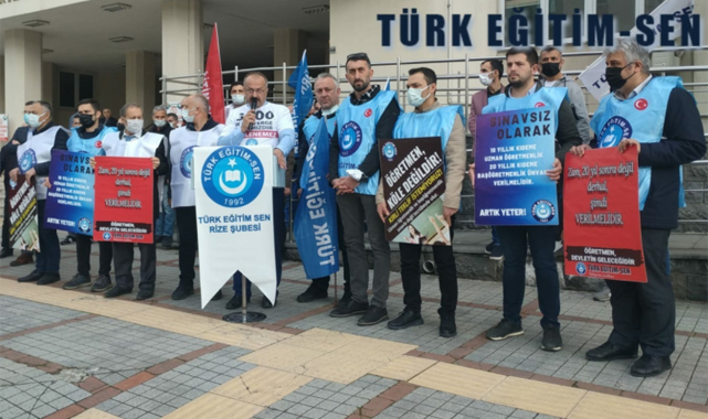 Rize'de Eğitimciler laf değil icraat bekliyor