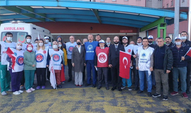 Rize'de sağlık çalışanları iş bıraktı