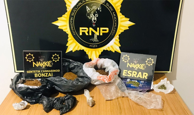 Rize'de uyuşturucu taciri 2 kişi tutuklandı