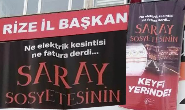 CHP Rize'nin astığı afiş indirtildi