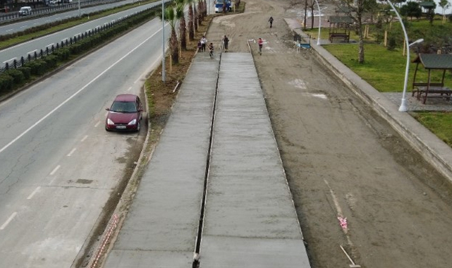Rize sahilindeki bisiklet yolu 6 kilometre daha uzuyor