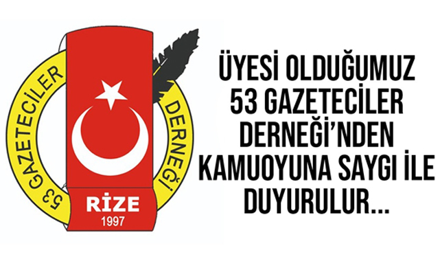 53 Gazeteciler Derneği'nden Ödül Gecesi açıklaması