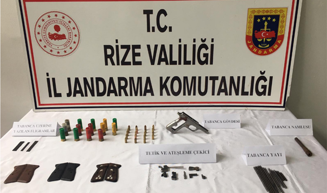Ardeşen'de kaçak silah yapan kişi yakalandı