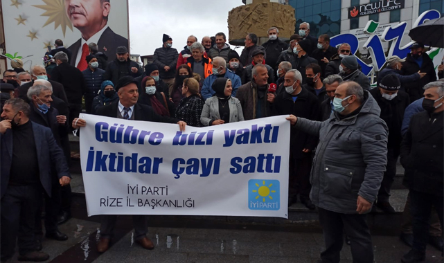 Fahiş gübre fiyatlarına Rize'de bir tepki de İYİ Parti'den