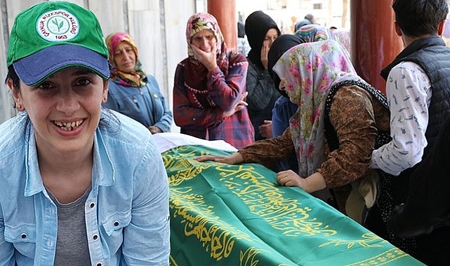 Rize'de kocası tarafından öldürülen Özlem Dursun toprağa verildi