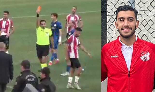 Kırmızı kart gören Rizeli futbolcu Ahmet Can Yılmaz oynamaya devam edince!
