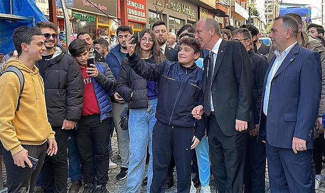 Cumhurbaşkanı Adayı Muharrem İnce'ye Rize'de yoğun ilgi