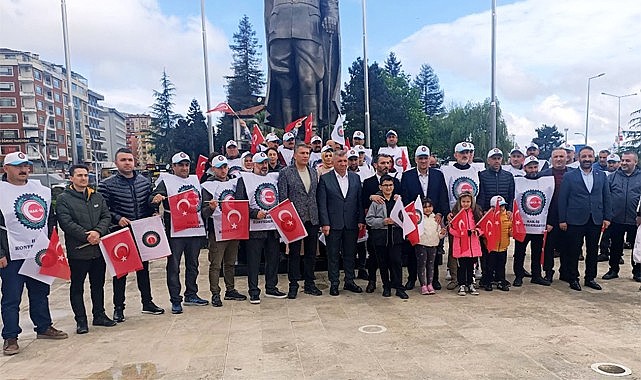 Hak-İş Rize'de 1 Mayıs için alana indi