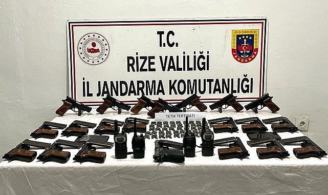 Ardeşen'de kaçak silah yapılan 2 atölyeye baskın düzenlendi