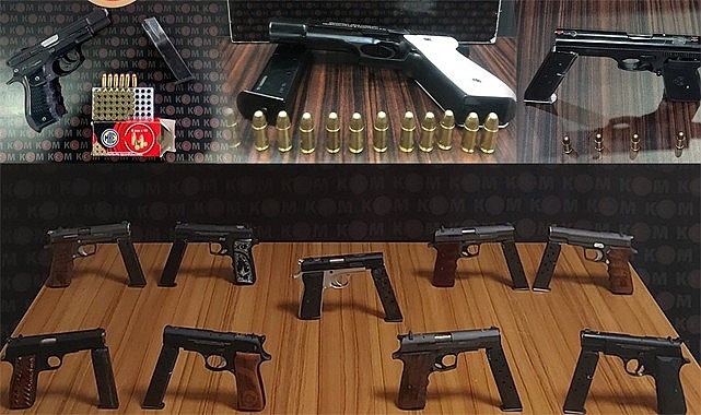 Rize'de ses sisteminin içinden kaçak silah çıktı