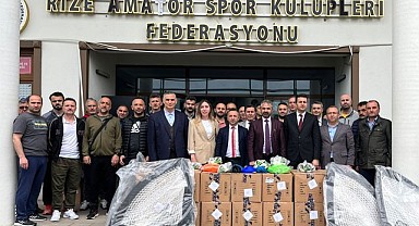 Rize'de 39 okula spor malzemesi dağıtıldı
