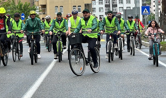 Rize'de pedallar Yeşilay için çevrildi