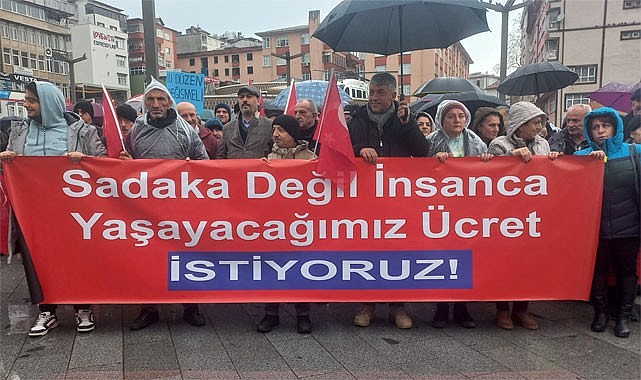CHP Rize'den sefalet ücretlere karşı yürüyüş