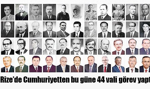 Cumhuriyet döneminden günümüze Rize Valileri