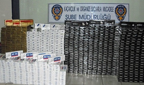 Rize'de 9 bin 720 paket kaçak sigara yakalandı