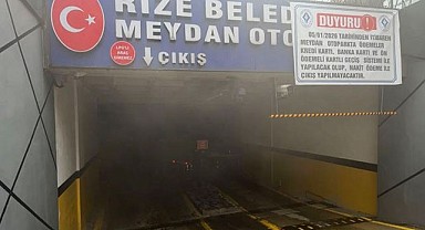 Rize Meydanı'nda Otoparkta Trafo Patladı