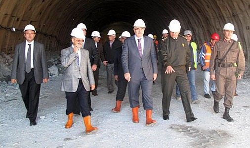 Vali Çakır, Ovit Tüneli'nde incelemelerde bulundu