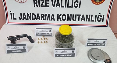Rize Jandarmasından uyuşturucuya darbe! Kalkandere'de 2 gözaltı