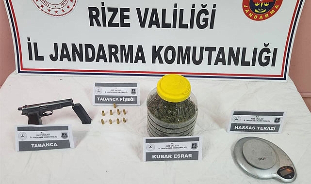 Rize Jandarmasından uyuşturucuya darbe! Kalkandere'de 2 gözaltı