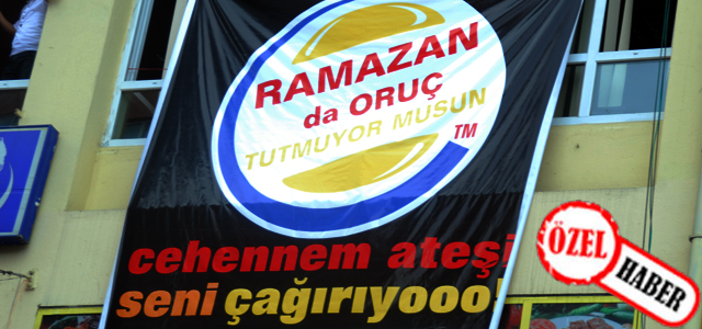 Rize'de Burger King'i kendi sloganıyla vurdular