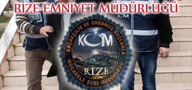 Rize'de uyuşturucu operasyonu: 3 tutuklama