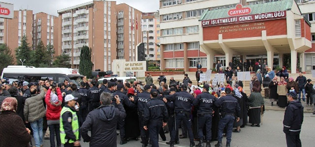 Çaykur Genel Müdürlüğü önünde Taşlıdere eylemi