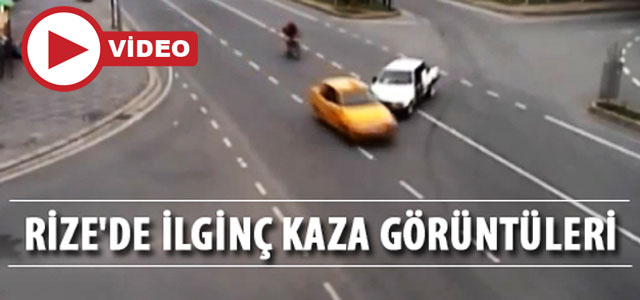 Rize'deki trafik kazaları MOBESE'ye yansıdı