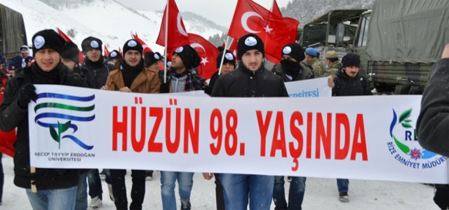 Rize'den Hüzün 98 Yaşında diyerek yürüdüler