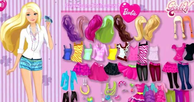 Minecraft oyunu ve Barbi oyunu