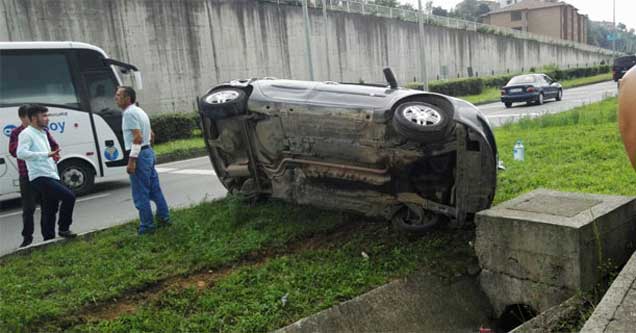 İyidere tünel çıkışında yine kaza: 6 yaralı