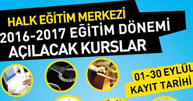 Rize Halk Eğitim Merkezi Kursları başlıyor