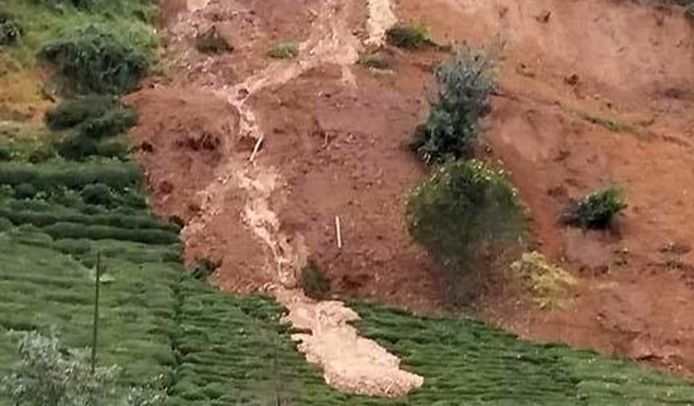 Güneysu'daki heyelan köylüyü tedirgin etti