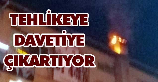 Rize Belediye Bloklarında tehlikeli yangın