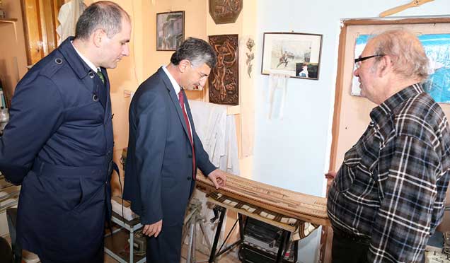 Vali Baktaş'tan Sanat Ustası Mercan'a ziyaret