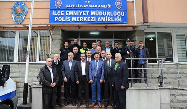 Çayeli İlçe Emniyet Müdürlüğüne taziye ziyareti