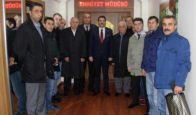 Türk-İş Rize temsilcilerinden Emniyete Karanfilli ziyaret