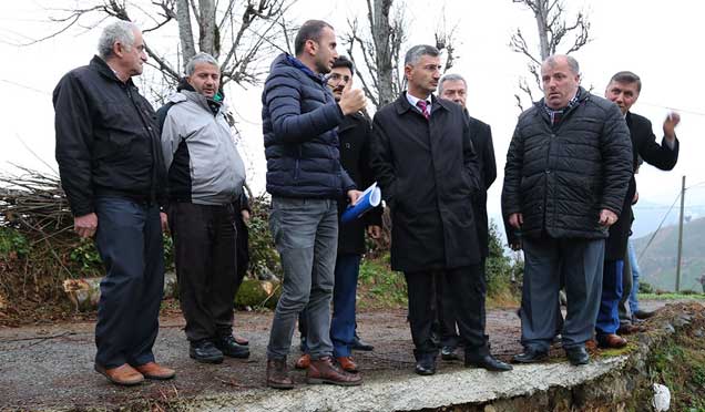 Vali Bektaş'tan Çayeli'nde inceleme