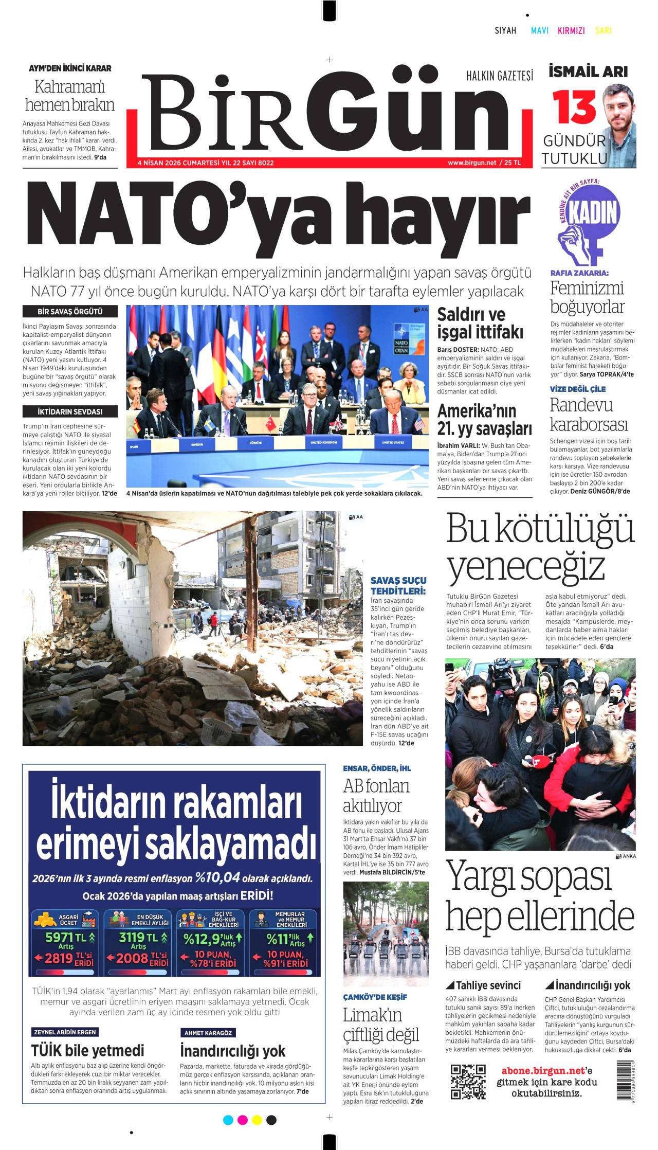 Birgün Gazetesi Gazete Manşeti