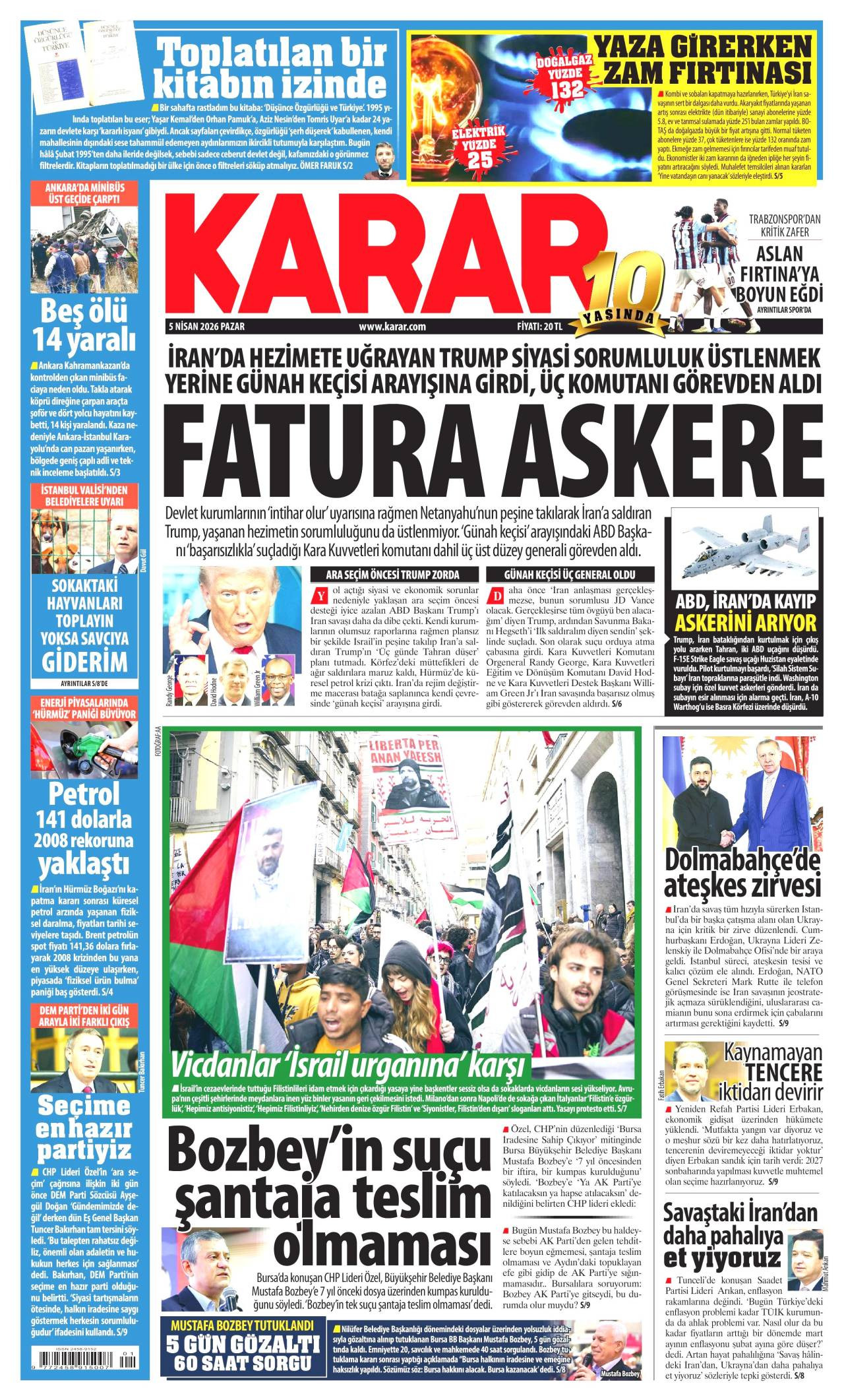Karar Gazetesi Gazete Manşeti