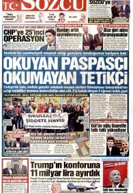 Sözcü Gazetesi Gazete Manşeti